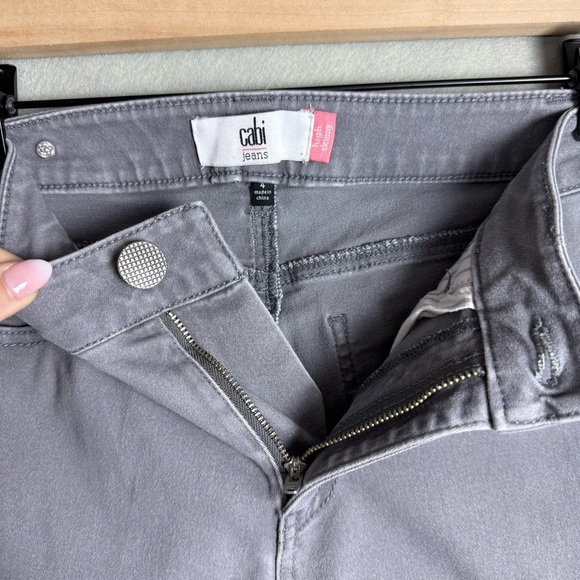 Cabi Women's High Rise Skinny Jeans Stretch Gray size 4 - Picture 2 of 12